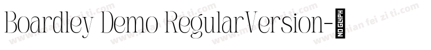 Boardley Demo RegularVersion字体转换